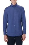 Bugatchi Ooohcotton® Star Print Button-up Shirt In Navy