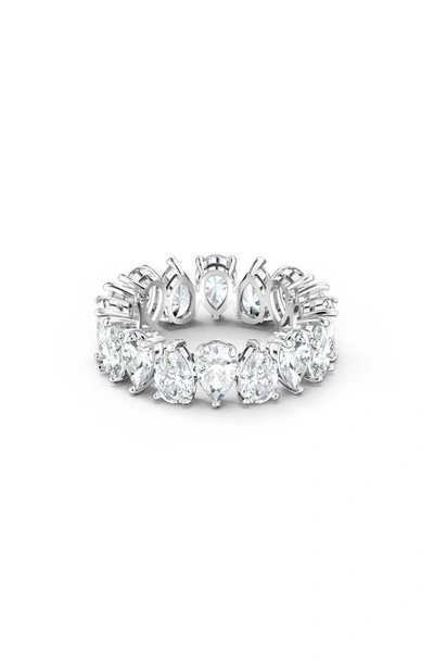 Swarovski Vittore Pear Shape Crystal Band Ring In Silver