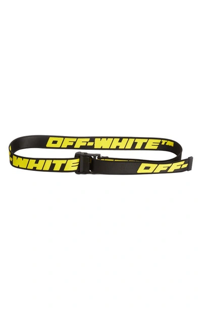 Off-white Tape Industrial H35 Belt In Black Yellow