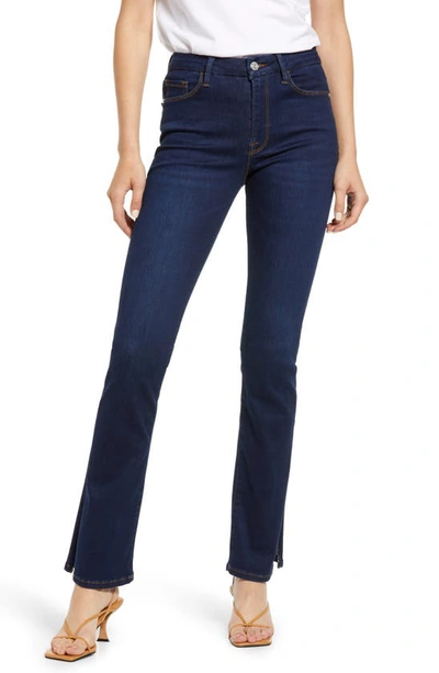 Frame Le Mini Bootcut Jeans In Claremore Slit