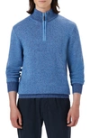 Bugatchi Men's Quarter-zip Mock Neck Pullover Sweater In Sky