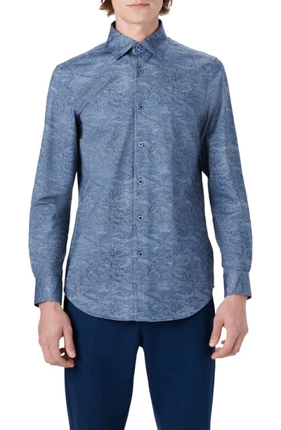 Bugatchi Ooohcotton® Button-up Shirt In Indigo