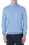Bugatchi Men's Premium Merino Wool Turtleneck Sweater In Air-blue