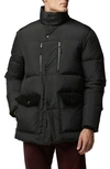 Rodd & Gunn Ohau Water Resistant Down Puffer Jacket In Nero