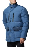 Rodd & Gunn Ohau Water Resistant Down Puffer Jacket In Prussian