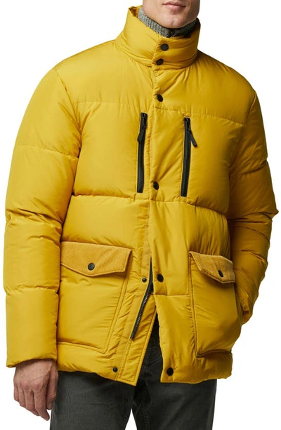 Rodd & Gunn Ohau Water Resistant Down Puffer Jacket In Maize