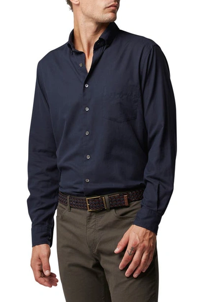 Rodd & Gunn Ben More Sports Fit Solid Button-down Shirt In Ink