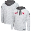 Colosseum Arctic Camo Nebraska Huskers Oht Military Appreciation Quarter-zip Hoodie In Arctic Camo