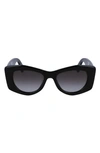 Lanvin Mother & Child 52mm Butterfly Sunglasses In Black
