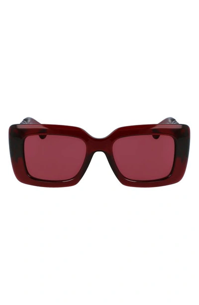Lanvin Babe 52mm Square Sunglasses In Deep Red