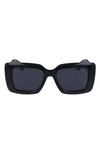 Lanvin Babe 52mm Square Sunglasses In Dark Grey