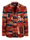 Junya Watanabe 'native Pendleton' Single Breast Jacket In Multicolor