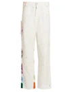 Darkpark Patchwork Splatter Denim Trousers In Multicolor