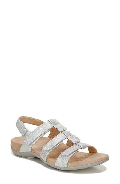 Vionic Amber Adjustable Sandal In Silver