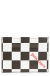 PALM ANGELS CHECKERBOARD PRINT LEATHER CARD HOLDER