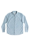Quiksilver Smoke Trail Button-up Corduroy Shirt In Ashley Blue