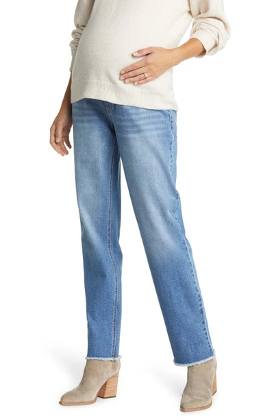 1822 Denim Over The Bump Relaxed Straight Leg Maternity Jeans In Samuel