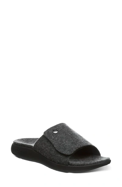 Strole Den Wool Slide Sandal In Graphite