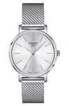 Tissot Everytime Mesh Strap Watch, 34mm In Silver
