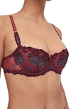 Chantelle Lingerie Chantelle Intimates Champs-élysées Underwire Demi Bra In Mahogany Multico-bi