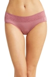 Tommy John Second Skin Lace Briefs In Deco Rose