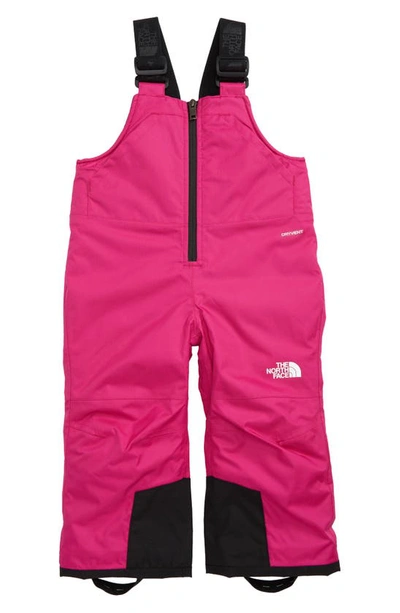 The North Face Kids' Freedom Insulated Waterproof Snow Bibs In Fuschia Pink