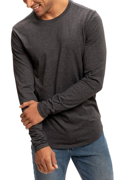 Threads 4 Thought Kye Slub Long Sleeve T-shirt In Heather Black