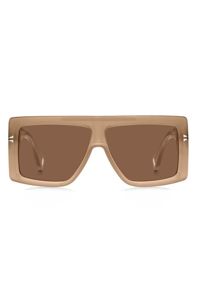 Marc Jacobs 59mm Gradient Flat Top Sunglasses In Caramel