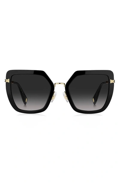 Marc Jacobs 54mm Gradient Square Sunglasses In Rhl Gold Black