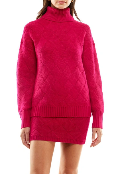 Wayf X Jourdan Sloane Bridget Tie Back Sweater In Hot Pink