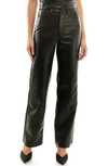 Wayf X Jourdan Sloane Rodeo Drive Faux Leather Pants In Black