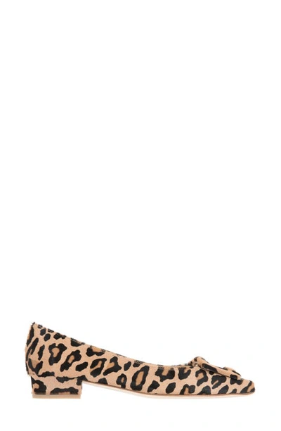 Ann Mashburn Buckle Flat In Leopard Pony Calf Hair