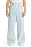 Off-white X Sal Barbier Gender Inclusive Diag Extra Baggy Wide Leg Jeans In Grey/ Black/ Orange
