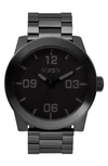 Nixon The Corporal Bracelet Watch, 48mm In Black/ Gold/ Black