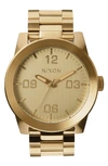 Nixon 'the Corporal' Bracelet Watch, 48mm In Gold/ Black