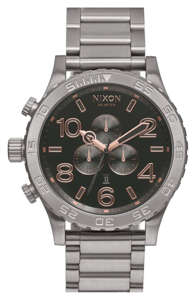 Nixon 'the 51-30 Chrono' Watch, 51mm In All Silver / Black