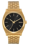 Nixon The Time Teller Bracelet Watch, 37mm In Black/gold