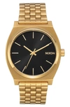 Nixon The Time Teller Watch, 38mm In Gold/ Black/ Gold