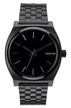 Nixon 'the Time Teller' Stainless Steel Bracelet Watch, 37mm In Black/ Black