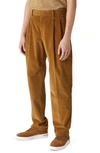 Loro Piana Men's Jasper Pleated French Corduroy Stretch Trousers In Desert Mist