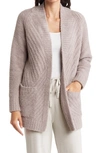 Barefoot Dreams ® Cozychic™ Directional Ribbed Cardigan In Beach Rock