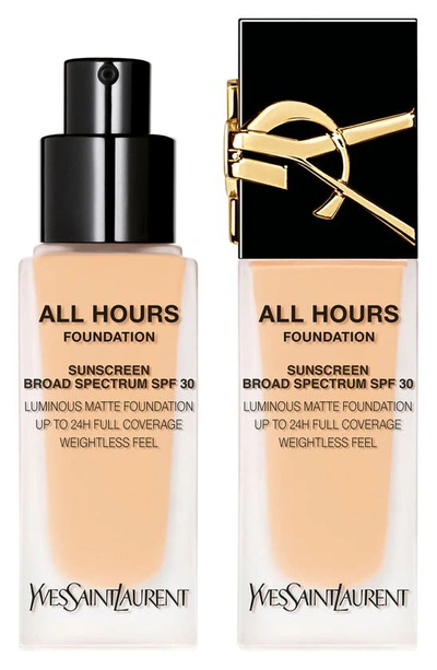 Saint Laurent All Hours Luminous Matte Foundation 24h Wear Spf 30 With Hyaluronic Acid In Ln1