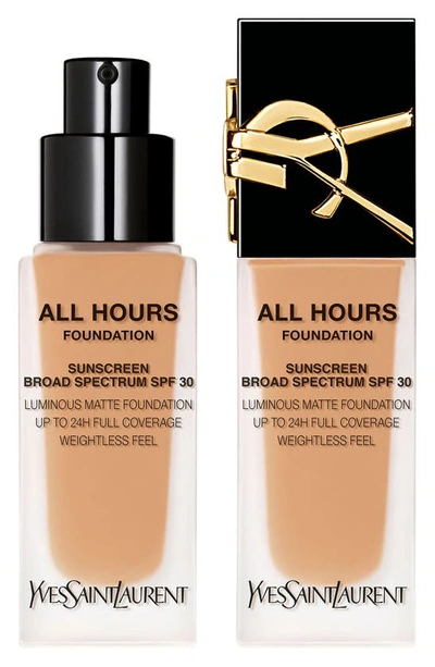 Saint Laurent All Hours Luminous Matte Foundation 24h Wear Spf 30 With Hyaluronic Acid In Mw3