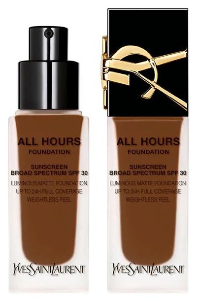 Saint Laurent All Hours Luminous Matte Foundation 24h Wear Spf 30 With Hyaluronic Acid In Dc7
