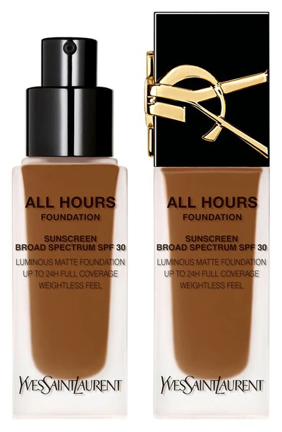 Saint Laurent All Hours Luminous Matte Foundation 24h Wear Spf 30 With Hyaluronic Acid In Dw7