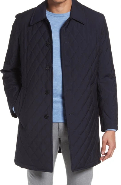 Cardinal Of Canada Men's Mansfield Diamond Quilted Barn Coat In Navy
