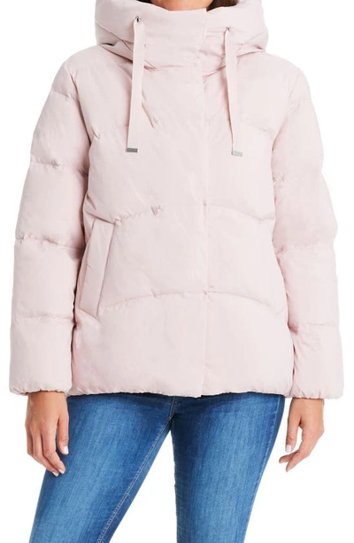 Sanctuary Hooded Down & Feather Fill Puffer Coat In Cloud Pink