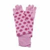 Portolano Two In One Gloves And Armwarmer In Polka Dots In Pink