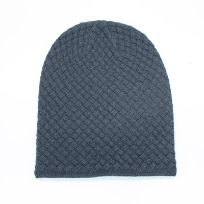 Portolano Slouchy Hat In Basket Weave In Blue