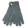 Portolano Tech Gloves With Leather Belt In Grey